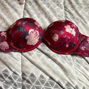 Red PINK strapless bra